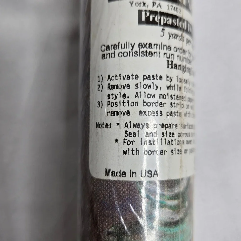 York‎ Prepasted Decorative Borders 5 Yards 4.57m Made in USA SY1247B New Sealed